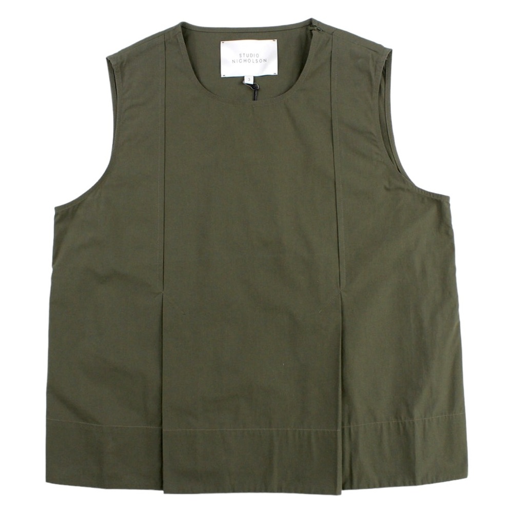 Studio Nicholson Olive Twist Pleat Top